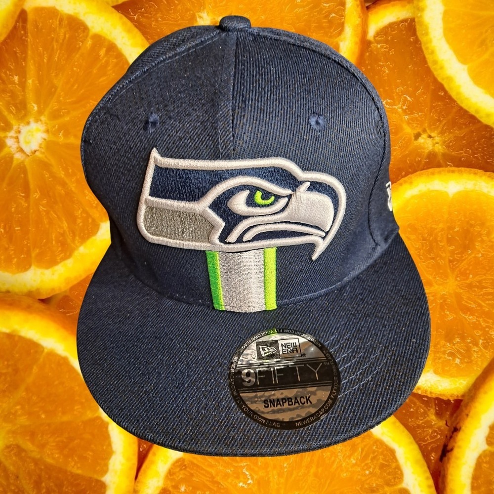 New Era Seattle Seahawks NFL Snapback Hat 9FIFTY‎ Navy Football Cap